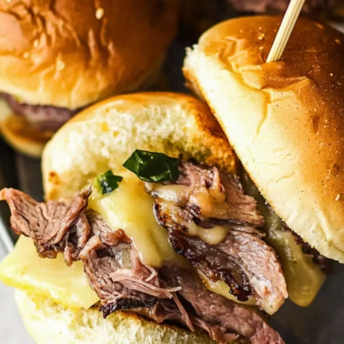 Italian Roast Beef Sliders 4 Italian roast beef sliders on soft rolls