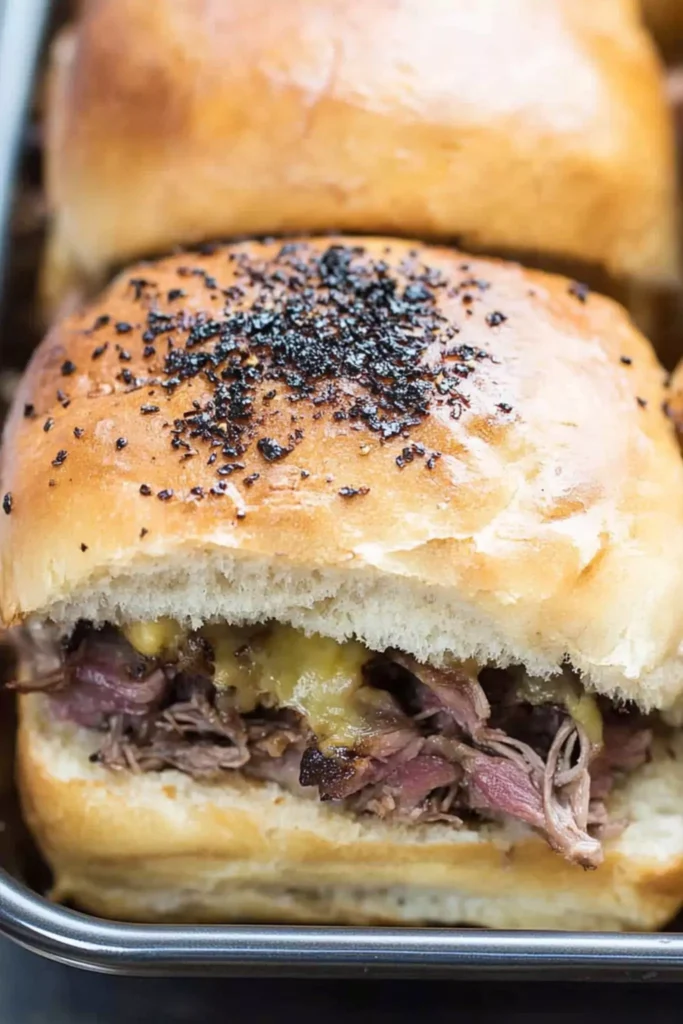 Italian Roast Beef Sliders 1 Baked Italian roast beef sliders