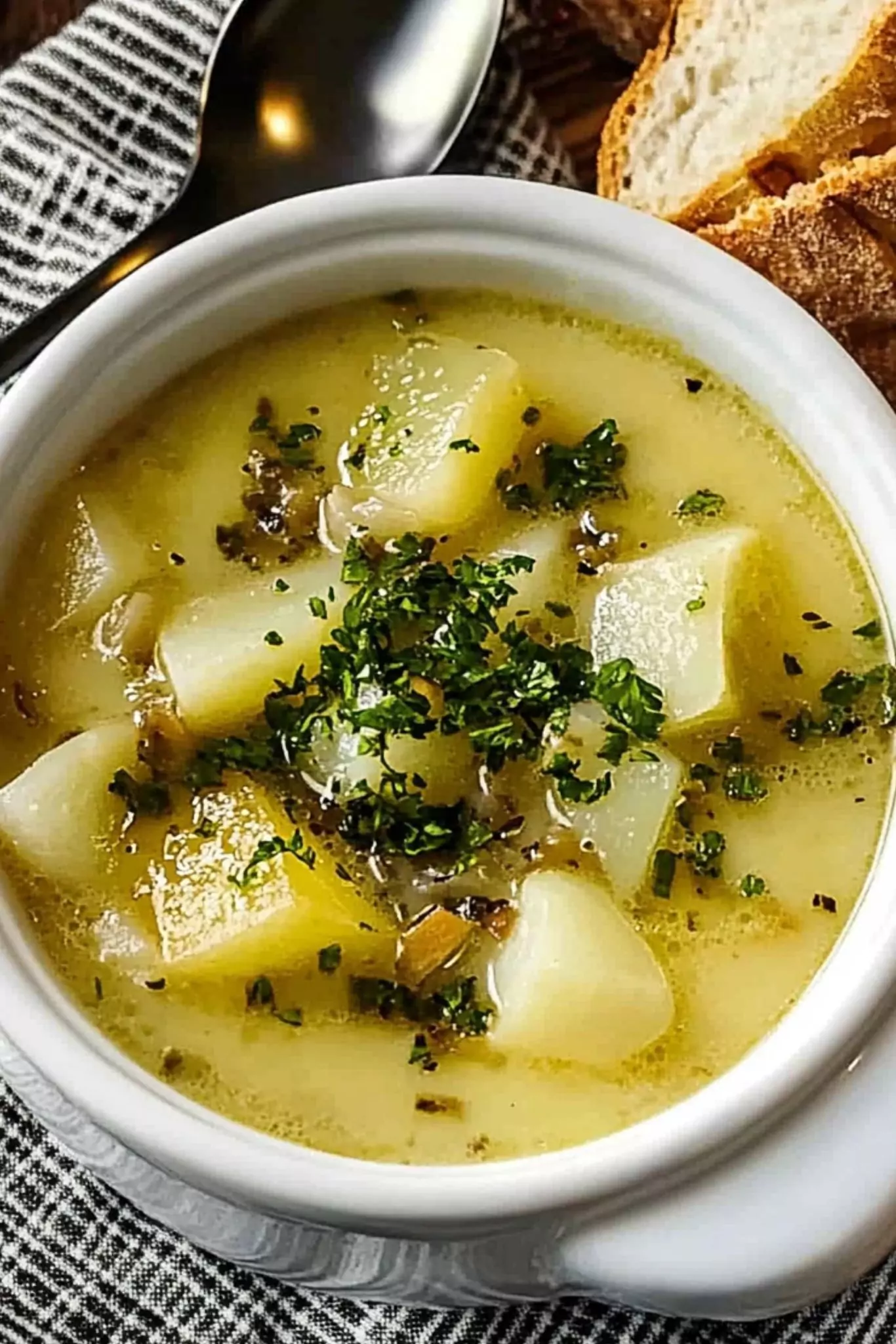 Easy Roasted Garlic Potato Soup