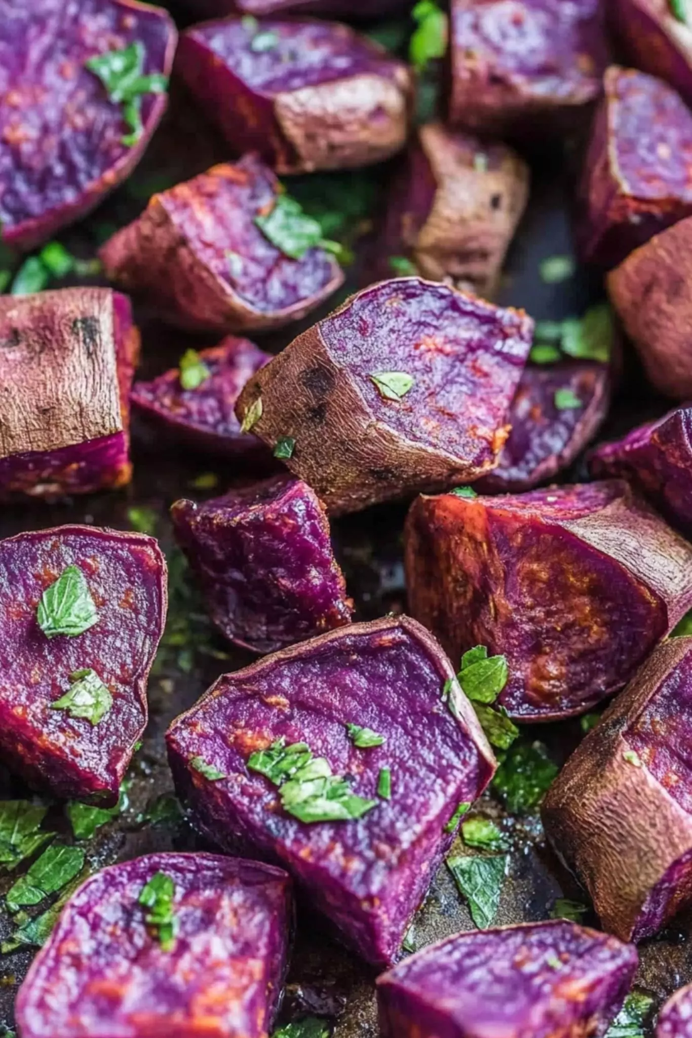 Roasted Purple Sweet Potatoes