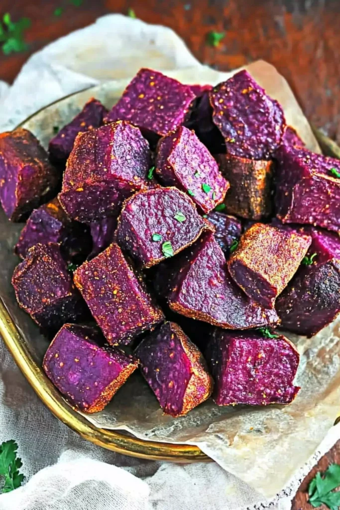 Roasted Purple Sweet Potatoes 2 Bowl of roasted purple sweet potatoes