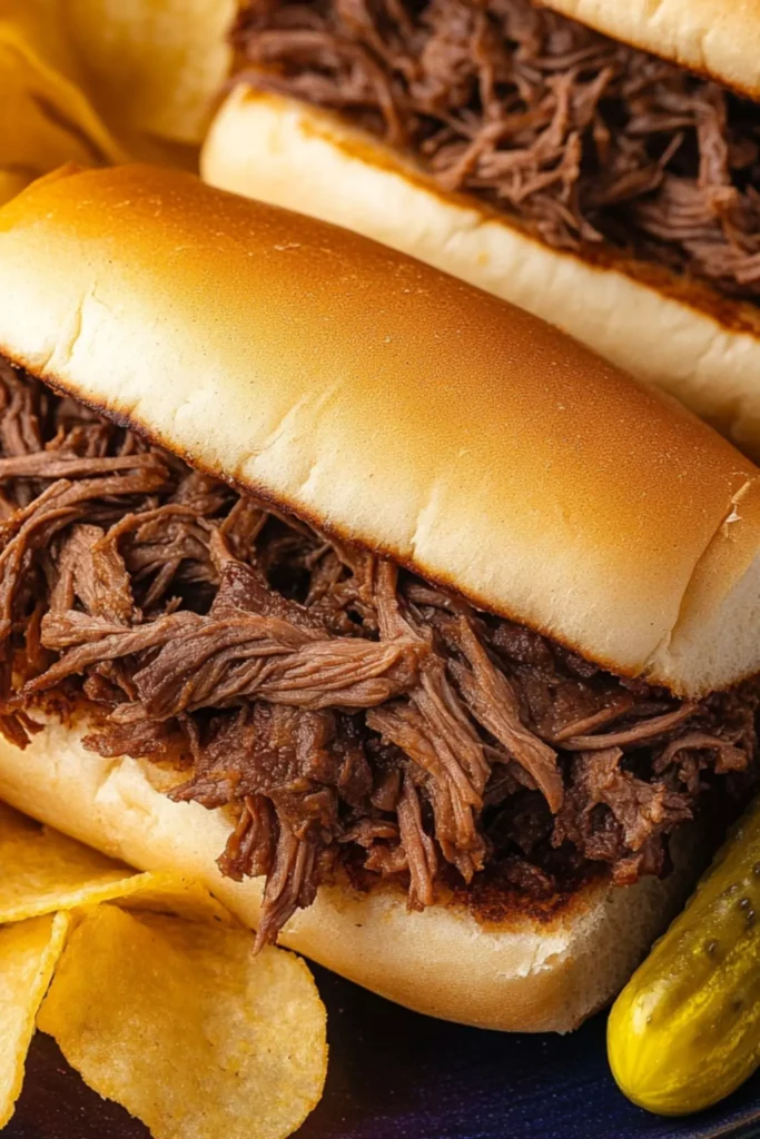 BBQ Beef Roast Sandwich Closeup