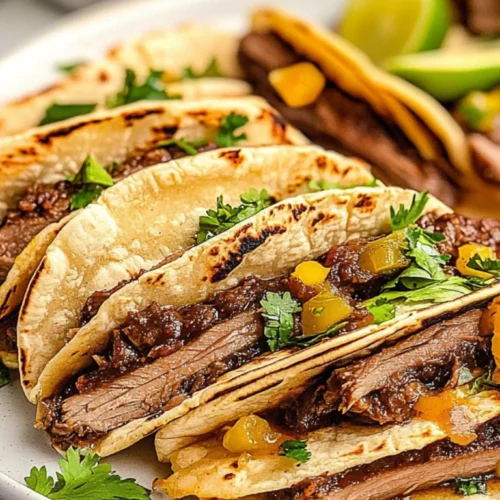 Crispy Mississippi pot roast tacos on plate
