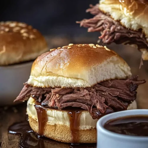Roast Beef Sliders With Au Jus​ on buns
