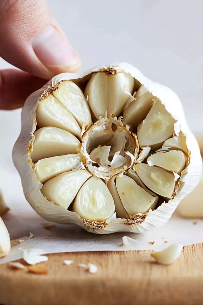 Easy Roasted Garlic Recipe 1 Raw garlic bulb ready to roast