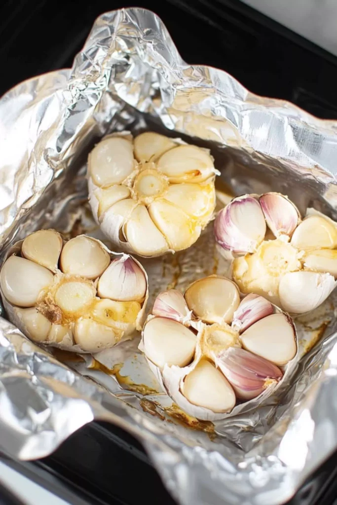 Easy Roasted Garlic Recipe 2 Garlic bulbs prepped for roasted garlic